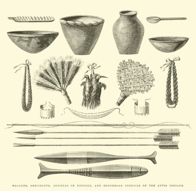 Weapons, Ornaments, Articles of Pottery, and Household Utensils of the Antis Indians by Edouard Riou